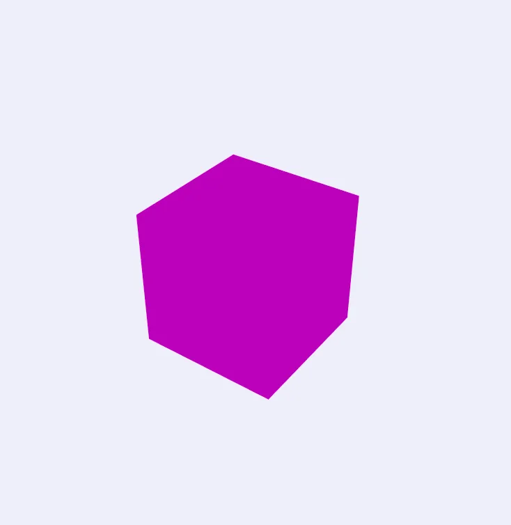 A magenta cube