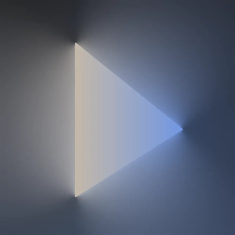 A radiance cascades scene using a generated SDF texture