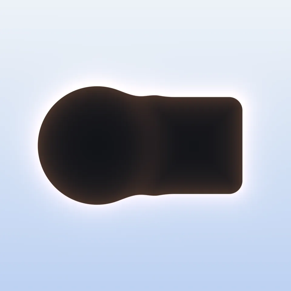 A smooth union of a disk and rounded box SDF