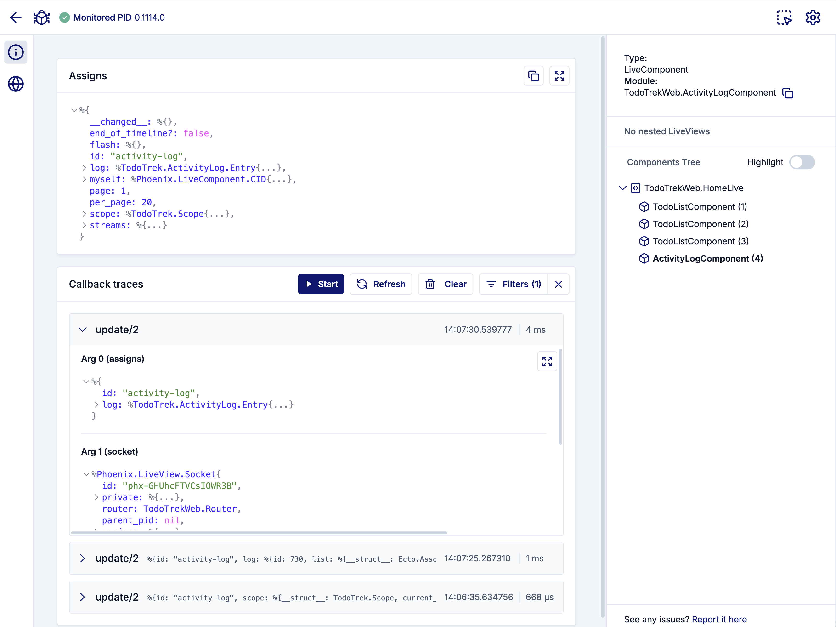Observe state transitions and behavior