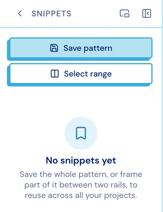 The Snippets tool