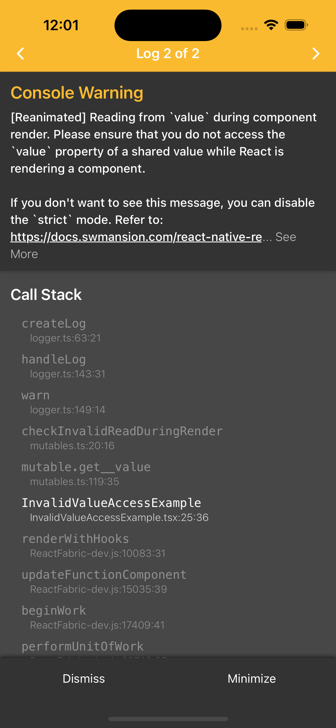 Expanded Call Stack